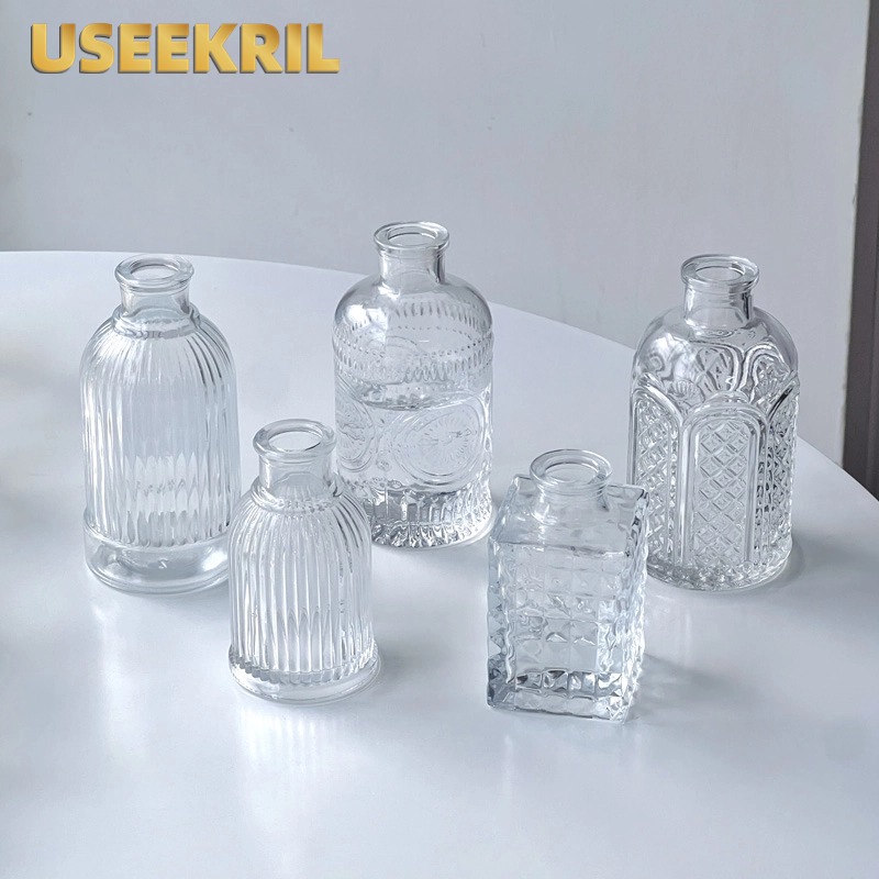 Bitters Bottle Set - Cam sos şişe kabartmalı Bitters şişe