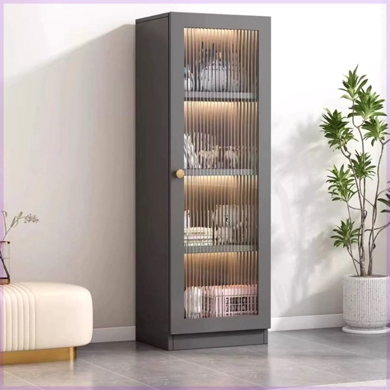 Home Bar And Counter - Oturma Odası Dolapları Köşe Camlı Vitrin
